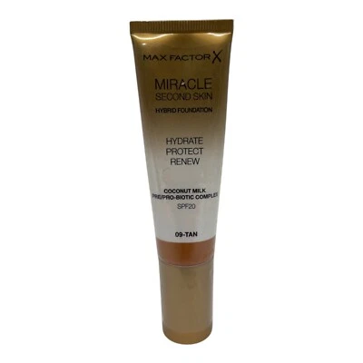Max Factor Miracle Second Skin Hybrid Foundation, 30ml - 09 Tan - Bild 1 von 2