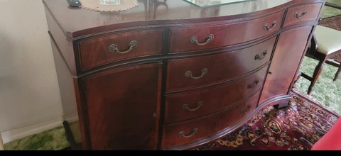 Vintage Henkel Harris Mahogany Buffet Side Table #145 Cover