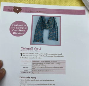Waterfall Scarf:Single Knitting Pattern: Worsted Weight Yarn: By Linda O’Leary - Picture 1 of 1
