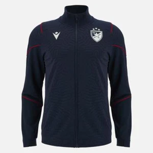 Macron Estrella Roja Belgrado 2023 - 24 Jugador de Viaje Cremallera Completa - Azul Marino/Blanco - Imagen 1 de 8
