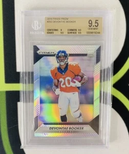 2016 PRIZM FOOTBALL DEVONTAE BOOKER SILVER PRIZM ROOKIE CARD RC BRONCOS BGS 9.5 - Picture 1 of 2