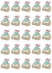 Tattoo Santa Envelope Stickers Vinyl Adult Humour Christmas Stickers - Picture 1 of 1