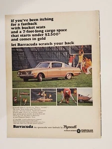 Vintage 1964 Plymouth Barracuda Fastback print ad **Free Shipping** - Picture 1 of 1