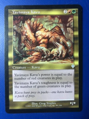 Yavimaya Kavu 2000 Invasion Magic Cards, Excellent/LP, COMBINED SHIPPING - Image 1 of 2