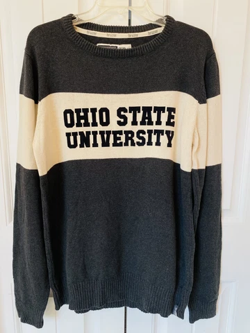 Bruzer Ohio State University Buckeyes Knit Crewneck Sweater Mens Size Medium M Cover