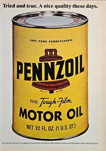 1973 VINTAGE PRINT AD - PENNZOIL MOTROR OIL AD - BIG PENNZOIL CAN PICTURE AD - Picture 1 of 1