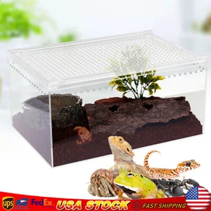 Large Tank Cage Reptile Pet Enclosure Lizard Spider Snake Tortoise Breeding Box - Picture 1 of 23