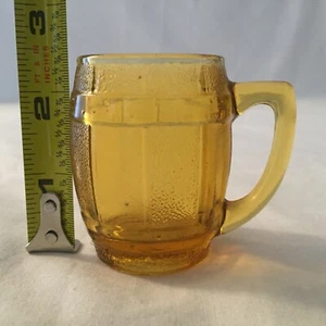 Amber Glass Mini Barrel Stein - Picture 1 of 1