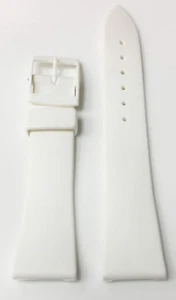 VINTAGE 18 MM WEISS ECHT KUNSTSTOFF / KAUTSCHUK ARMBAND BAND NOS WEISSE KUNSTSTOFFSCHNALLE - Bild 1 von 5