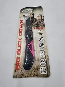 Utica Crush Big Buck Down Linerlock Folding Pocketknife - Picture 1 of 4