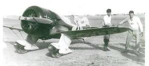 GEE BEE #4 & BOB HALL AUS VINTAGE NEGATIV 5 x 7 s/w FOTOGRAFIE - Bild 1 von 1