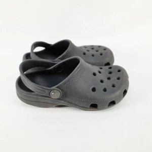 Crocs Unisex-Kids Crocband Clogs Black US C12 Nice Use Condition - Picture 1 of 7