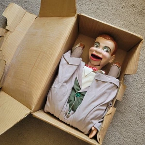 JERRY MAHONEY 32" Ventriloquist Dummy Vintage 60s NBC Camera Box  - Picture 1 of 19