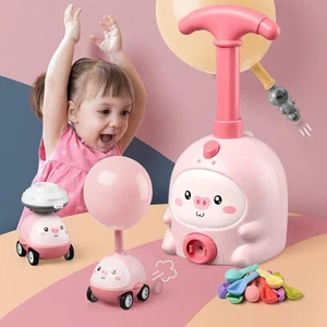 Kinder Rakete Ballonwerfer Spielzeug pädagogisch Trägheit Luftkraft Ballon Auto Schleppen - Bild 1 von 24