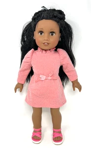 RARO! Hermosa muñeca American Girl afroamericana pelo ondulado ojos brillantes - Imagen 1 de 15