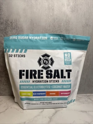 Barra de hidratación de sal de fuego Fire Science, electrolitos y agua de coco, hidratada... Foto 1 de 2