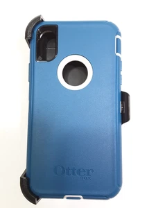 Otterbox Defender Series Case & holster clip for the Iphone X & XS - Blue / - Picture 1 of 13