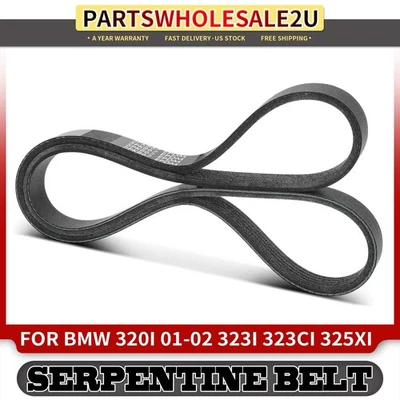 Cinturón serpentino 34,12" para BMW 320i 2000-2001 323Ci 323i 325xi Daewoo Ford ISUZU Foto 1 de 4