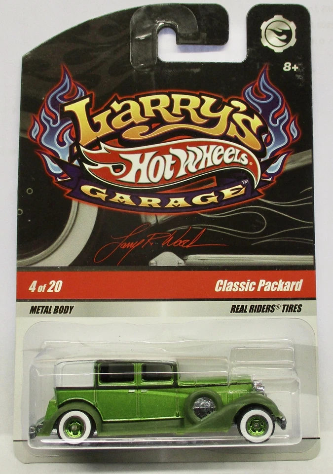 Hot Wheels Larry's Garage Classic Packard Green Chase 2009 4 de 20 pilotos reales Foto 1 de 2