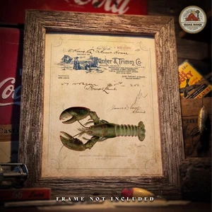 Lobster Trap Art Print Fish Market Fresh Seafood Restaurant Kitchen Wall Decor - Picture 1 of 9