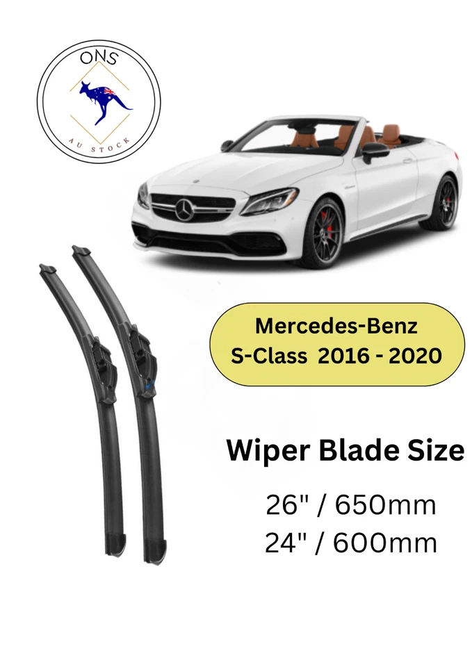 WIPER BLADES FOR Mercedes-Benz S-Class 2016 - 2020 (A217) Convertible - image 1 of 4