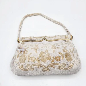 Vintage Michel Swiss Paris Beaded Hanhbag 5 1/2"x 9" - Picture 1 of 4