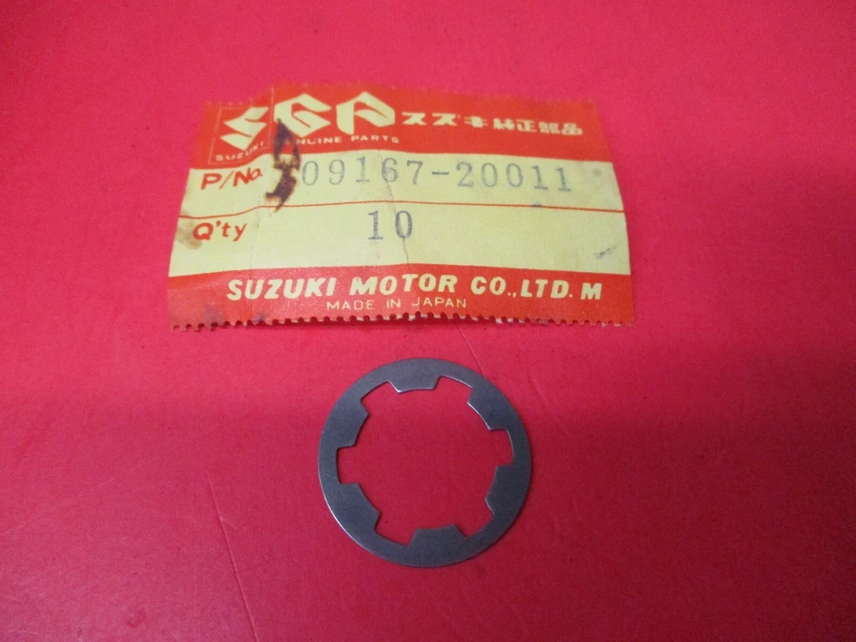 NUEVO DE LOTE ORIGINAL SUZUKI RM100 RM125 RM80 LAVADORA DE BLOQUEO 09167-20011 Foto 1 de 1