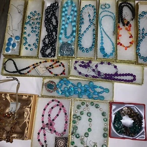 Handmade Boutique Jewelry 15 Boxed Sets Necklace & Earrings NEW! Retail ~Blue~ - Picture 1 of 7