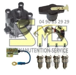 KIT D'ALLUMAGE D5023 TOYOTA MOTEUR 4P après 11/83 bougie tete rotor vis condensa - Picture 1 of 1