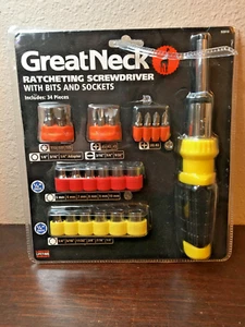 Destornillador de trinquete Great Neck 34 piezas con brocas y enchufes - Imagen 1 de 7