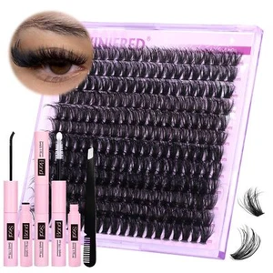 Fluffy Lash Extension Kit Lash Clusters Thick Individual Lashes 10-16mm Eyela... - Picture 1 of 7
