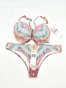 Raisins Cheeky Fit Bottom & Underwire Pushup Top Juniors Bikini Size S NWT - Picture 1 of 2