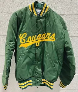 Giacca Bomber Vintage Gem Sportswear Cougars Trapuntata Varsity Taglia M Uomo Rara Nuova con etichette - Foto 1 di 8