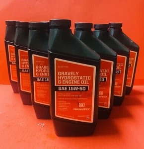12 PACK GRAVELIY HYDROSTATIC & ENGINE OIL SAE 15W-50 FULL SYNTHETIC 32 FL oz - Picture 1 of 3
