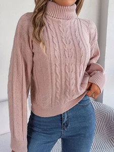Cable-Knit Turtleneck Sweater - Picture 1 of 15
