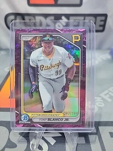 2024 Bowman Tony Blanco Jr #BP-132 Rifrattore lava viola/250 Pirates - Foto 1 di 3