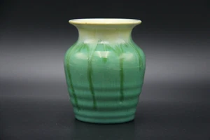 1941-1955 REMUED Pottery Later Series Green Drip Glaze Vase 19 - Picture 1 of 9