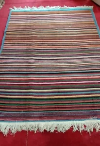 1980s Abstract nepal wool rug carpet handkotted modern art 5x8 - Picture 1 of 11