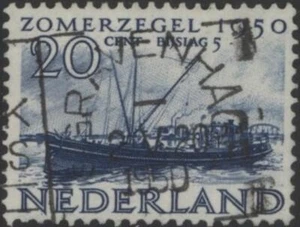 Netherlands 1950 Overijssel (canal freighter) 20c+5c, used - Picture 1 of 1