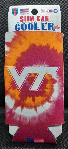 Virginia Tech Hokies 12oz Slim Can Cooler [NEW] Beer Seltzer Coozie Holder Cover