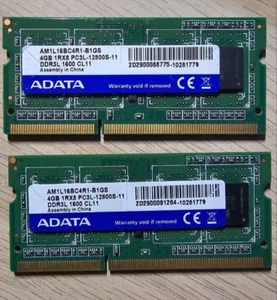 2x 4GB Laptop RAM Memory 8GB PC3L-12800S DDR3 AM1L16BC4R1-B1GS 1Rx8 - Picture 1 of 3