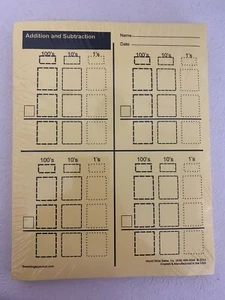 New Raised Line Addition Subtraction Writing 150 Sheets Math Learning - Picture 1 of 2