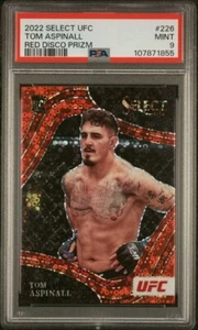 2022 Panini Select UFC Octagon Rookies /99 Red Prizm #226 Tom Aspinall RC PSA 9 - Picture 1 of 4
