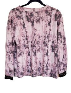 Isaac Mizrahi Live! SOHO Brushed Fleece Pullover Blush Snake A385935 Size Small - Picture 1 of 4