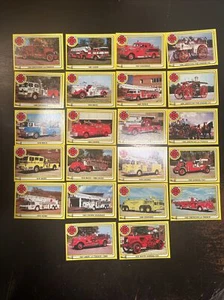 Vintage Fire Truck Cards Complete 22 Card Set 1983 K.F. Byrnes Ent. - Picture 1 of 10