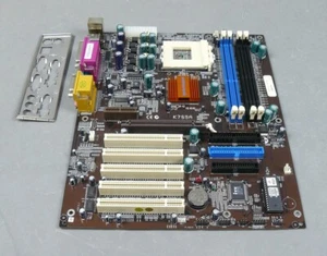 Mainboard Motherboard ECS Elitegroup K7S5A - Sockel A / 462 - PCI AGP - retro - - Bild 1 von 2