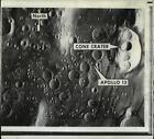 1970 photo de presse dessin du site d'atterrissage pour les astronautes d'Apollo 13 sur la lune