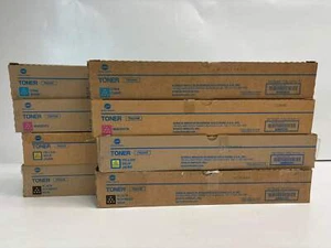 8 New OEM Konica Minolta Bizhub C458,C558,C658 CMYK Toners TN514 - Picture 1 of 6