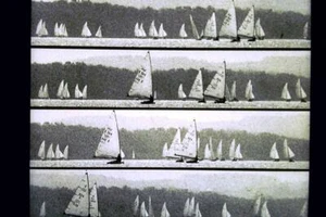 35mm B&W Slide-  Sailing Skiff Race - Kit Goninon 1974 - Picture 1 of 1