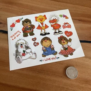 Foglio Adesivo Zoo Suzy Vintage - San Valentino Cuori Amore - Foto 1 di 1